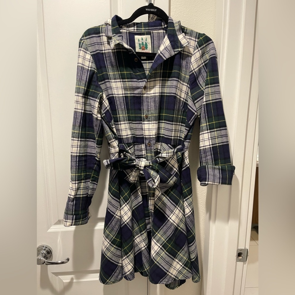 Kiel James Patrick Cozy Cabin Flannel Dress Size M